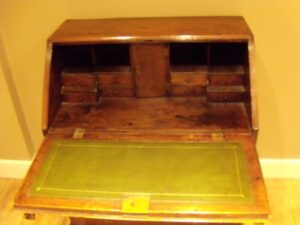 antiek mahonie klepbureau, VERKOCHT