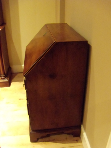 Antiek mahonie klepbureau, laat 18de-eeuws 2