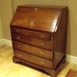 Antiek mahonie klepbureau, laat 18de-eeuws 3