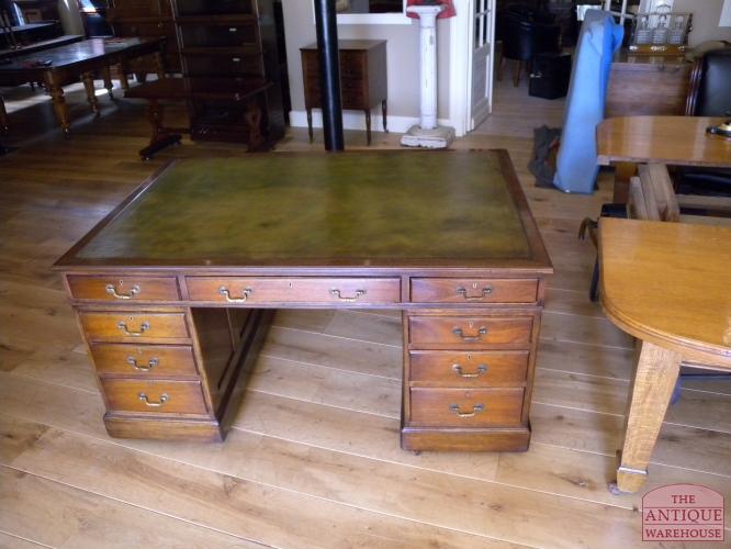 Antiek mahonie partnersbureau circa 1880 3