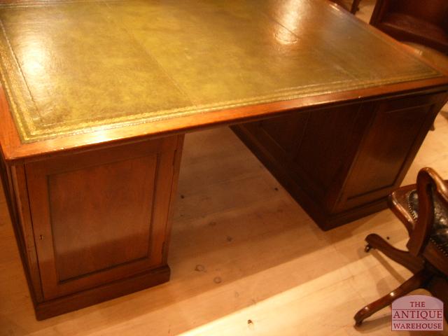Antiek mahonie partnersbureau, circa 1920 2