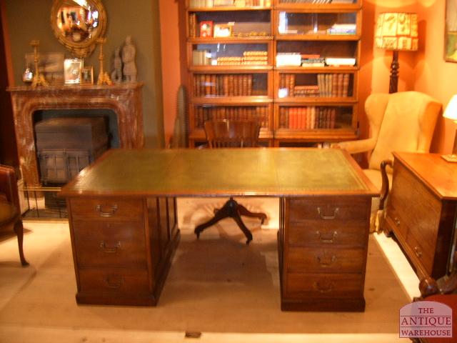 Antiek mahonie partnersbureau, circa 1920 3