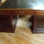 Antiek mahonie partnersbureau, circa 1900 2