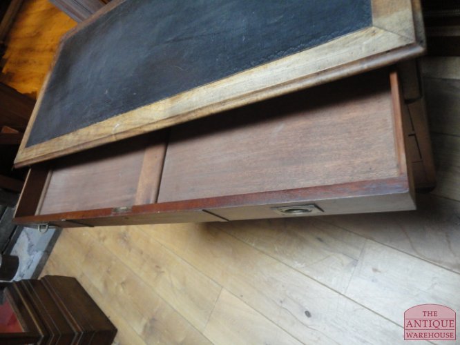Antiek mahonie scheepsbureau 3