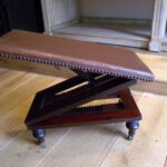 antiek mahonie schoenenbankje 1