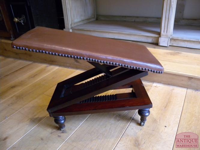 antiek mahonie schoenenbankje, VERKOCHT