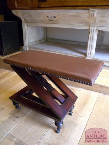 antiek mahonie schoenenbankje 2