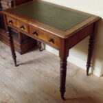 Antiek mahonie Victoriaans schrijftafeltje 3