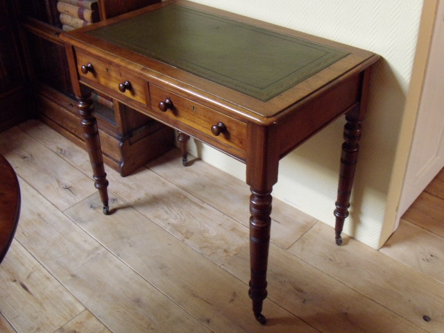 Antiek mahonie Victoriaans schrijftafeltje 3