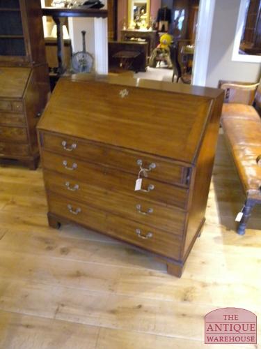 Antiek mahonie secretaire, klepbureau circa 1780 3