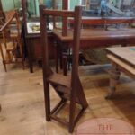 Antiek mahoniehouten bibliotheek trapje 3