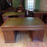 Antiek mahoniehouten Engels bureau 4
