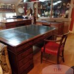 Antiek mahoniehouten Engels partnersbureau 3