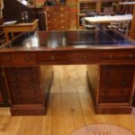 Antiek mahoniehouten Engels bureau, partners desk 2