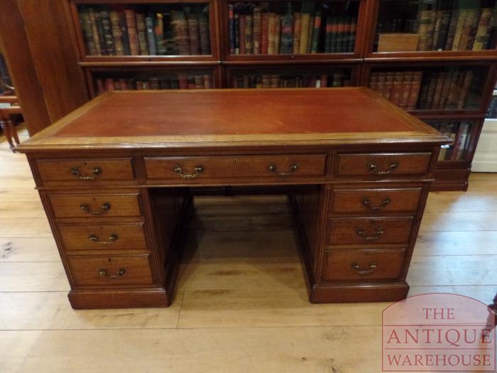 antiek mahoniehouten Engels  bureau, SOLD