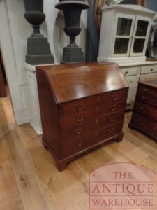 antiek mahoniehouten Engels secretaire, klepbureau