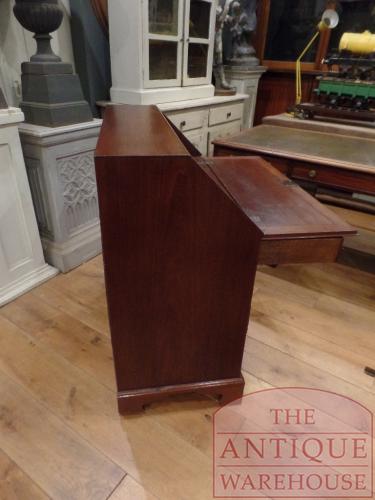 Antiek mahoniehouten Engels secretaire, klepbureau 3