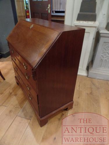 Antiek mahoniehouten Engels secretaire, klepbureau 4