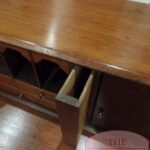 Antiek mahoniehouten Engels secretaire, klepbureau 5