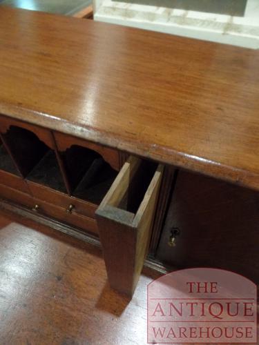 Antiek mahoniehouten Engels secretaire, klepbureau 5