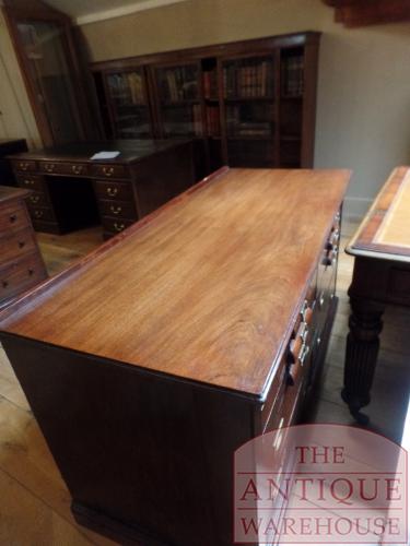 Antiek mahoniehouten ladekast uit drukkerij 3