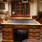 Antiek mahoniehouten partnersbureau 1