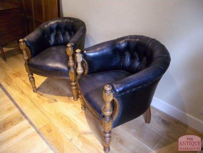 antiek paar Engelse bibliotheekstoelen, VERKOCHT