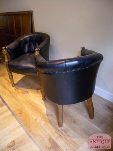 antiek paar Engelse bibliotheekstoelen 2
