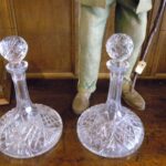 Antiek paar scheeps karaffen 1