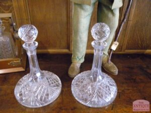 antiek paar scheeps karaffen, VERKOCHT