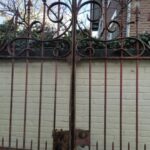 antiek smeedijzeren Frans hekwerk 3