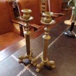 antiek vergulde paar kandelaars 1