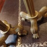 antiek vergulde paar kandelaars 2