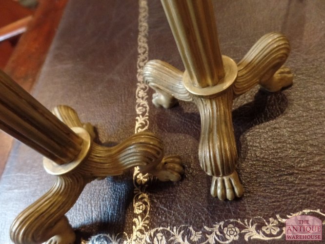 antiek vergulde paar kandelaars 2