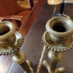 antiek vergulde paar kandelaars 3