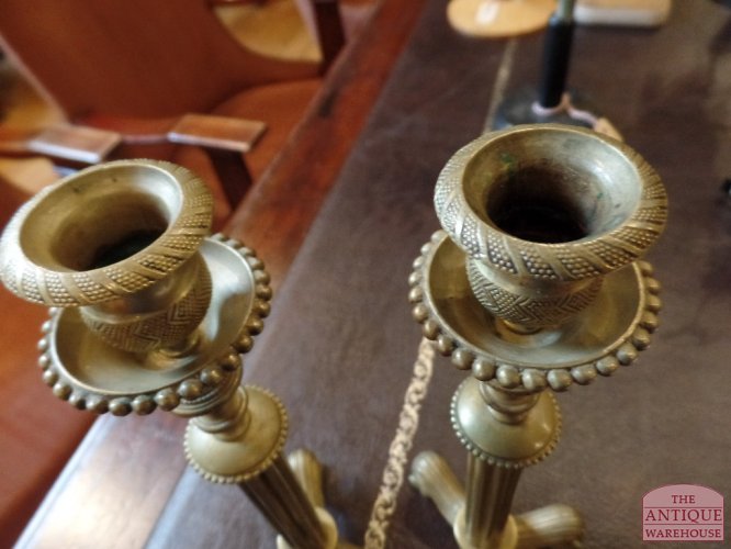 antiek vergulde paar kandelaars 3