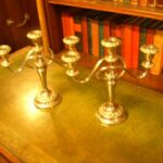 antiek verzilverde kandelaars 2