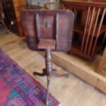 antiek vierkant Engels tilt top tafeltje 3