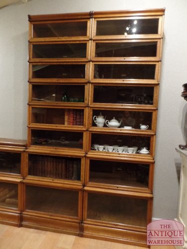 Antieke 8 hoge originele stapelbare Globe Wernicke kast 2