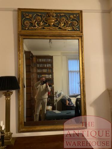 antieke achtiende eeuws Hollandse spiegel , afmeting 111cm bij 203 cm