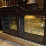 Antieke apothekers vitrine, zeer laag, ophangbaar 1