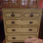 Antieke beschilderde Victorian Engelse ladekast 1