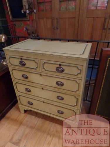 Antieke beschilderde Victorian Engelse ladekast 4