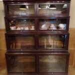 Antieke bijzondere waterval mahonie Globe Wernicke boekenkast 1