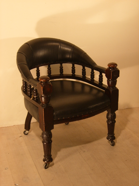 antieke bilbliotheekstoel  "library chair", VERKOCHT