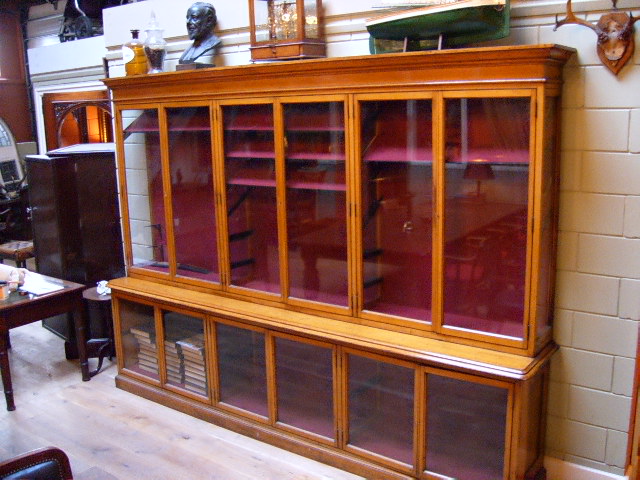 antieke boekenkast, Engels, circa 1870, VERKOCHT