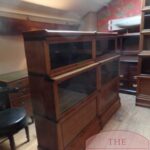 Antieke boekenkast met diepe delen Globe Wernicke van mahonie en eikenhout 2