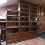 Antieke boekenkast met diepe delen Globe Wernicke van mahonie en eikenhout 3