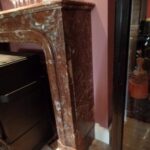 antieke bordeau rode marmeren schouw 2