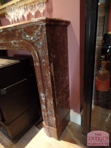 antieke bordeau rode marmeren schouw 2